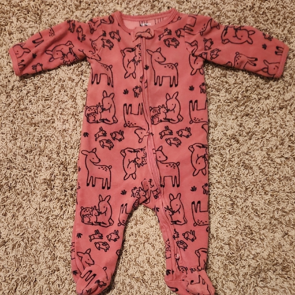 Kids Pink Animal Print One Piece